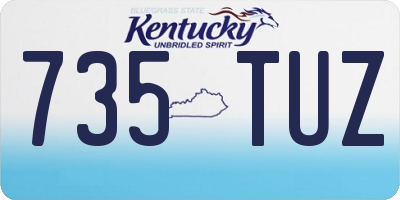 KY license plate 735TUZ