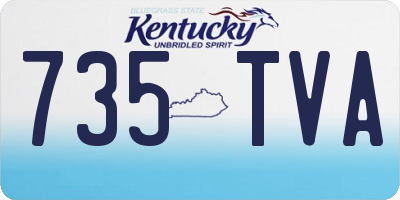 KY license plate 735TVA
