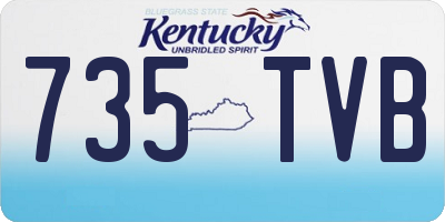 KY license plate 735TVB