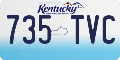 KY license plate 735TVC