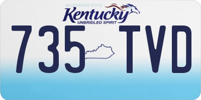 KY license plate 735TVD
