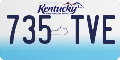 KY license plate 735TVE