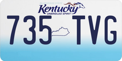 KY license plate 735TVG