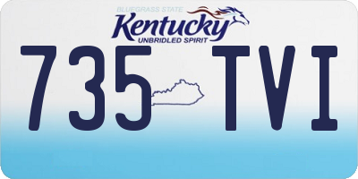 KY license plate 735TVI