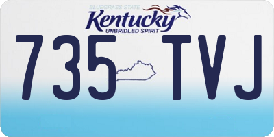 KY license plate 735TVJ