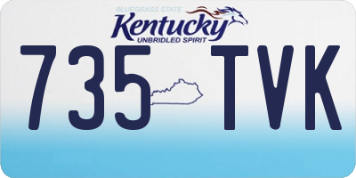 KY license plate 735TVK