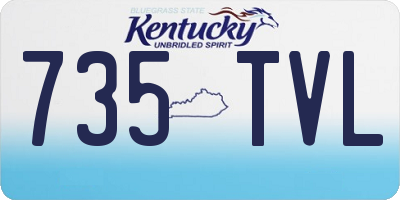 KY license plate 735TVL