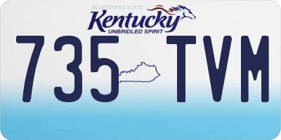 KY license plate 735TVM