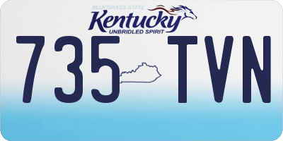 KY license plate 735TVN