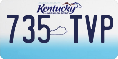 KY license plate 735TVP
