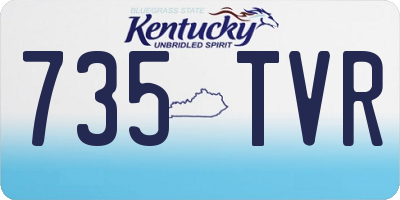 KY license plate 735TVR