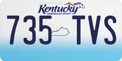 KY license plate 735TVS
