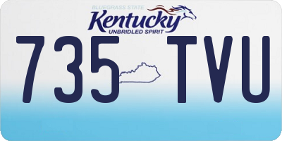 KY license plate 735TVU