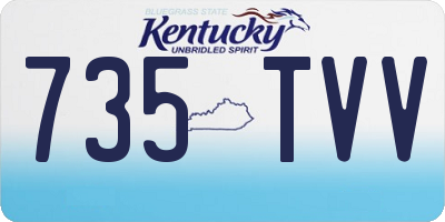 KY license plate 735TVV