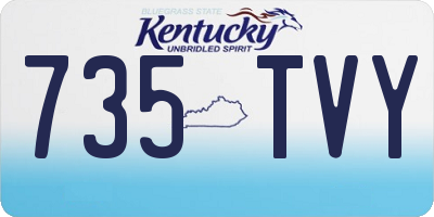 KY license plate 735TVY