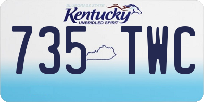 KY license plate 735TWC