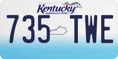 KY license plate 735TWE