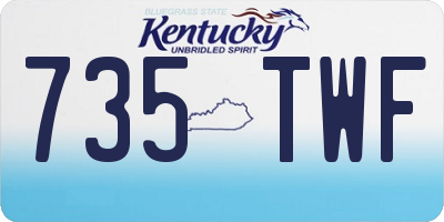 KY license plate 735TWF