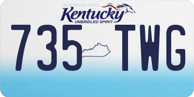 KY license plate 735TWG
