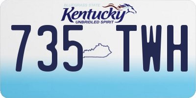 KY license plate 735TWH