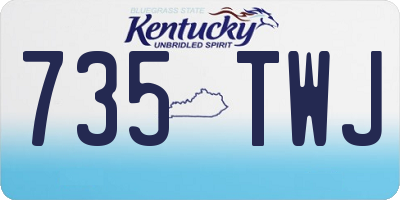 KY license plate 735TWJ
