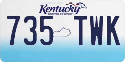 KY license plate 735TWK