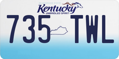 KY license plate 735TWL