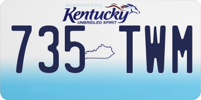 KY license plate 735TWM