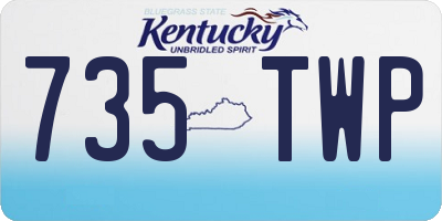 KY license plate 735TWP