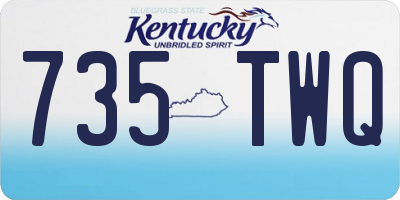 KY license plate 735TWQ