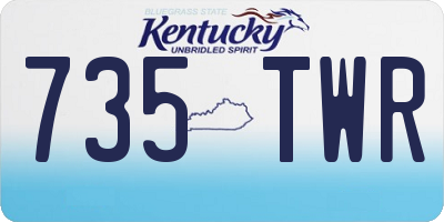 KY license plate 735TWR