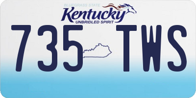 KY license plate 735TWS