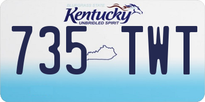 KY license plate 735TWT