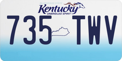 KY license plate 735TWV