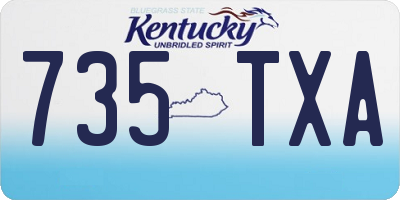 KY license plate 735TXA