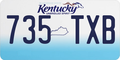 KY license plate 735TXB