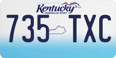 KY license plate 735TXC