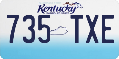 KY license plate 735TXE