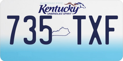 KY license plate 735TXF
