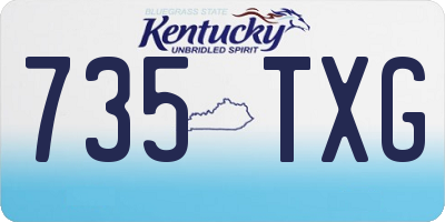 KY license plate 735TXG