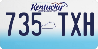 KY license plate 735TXH