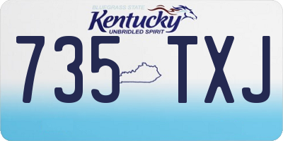 KY license plate 735TXJ