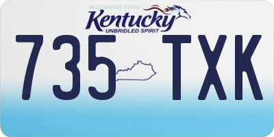 KY license plate 735TXK