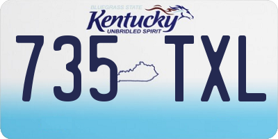 KY license plate 735TXL