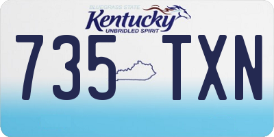 KY license plate 735TXN