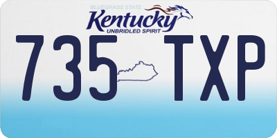 KY license plate 735TXP