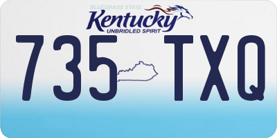 KY license plate 735TXQ