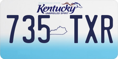KY license plate 735TXR