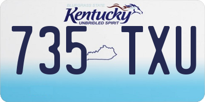 KY license plate 735TXU