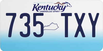 KY license plate 735TXY